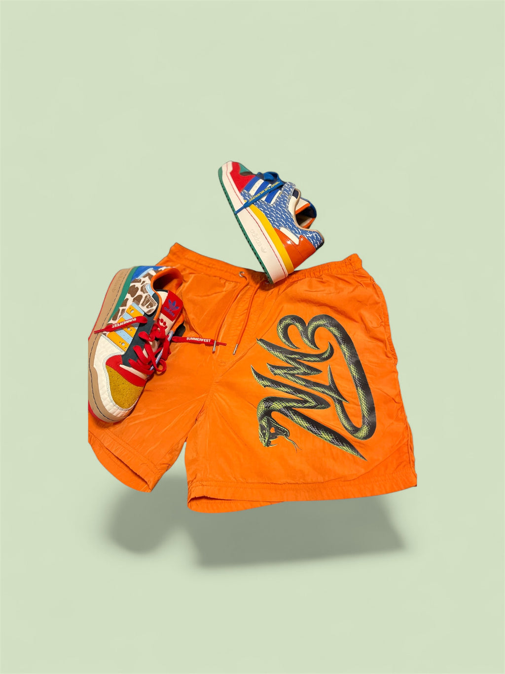 Orange Neon NM3 Fleece Shorts